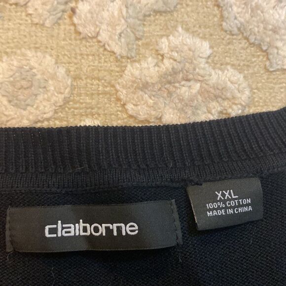 Claiborne Black Mens Sweater - Picture 7 of 12
